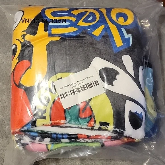 Assholes Live Forever STICKERS Multicolor Single Sided Blanket 5' x 5' ALF - Picture 2 of 5